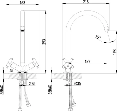 Смеситель для кухни, хром Lemark Practica LM7504C - фото 2