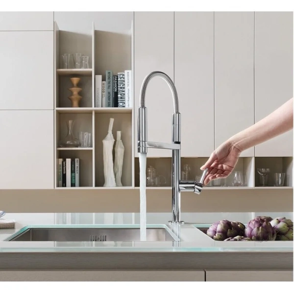 Смеситель для кухни Nobili Move хром, высокие, из латуни, округлая форма - фото 5