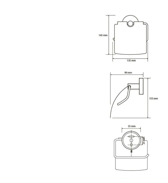 Бумагодержатель Bemeta Neo с крышкой - фото 2