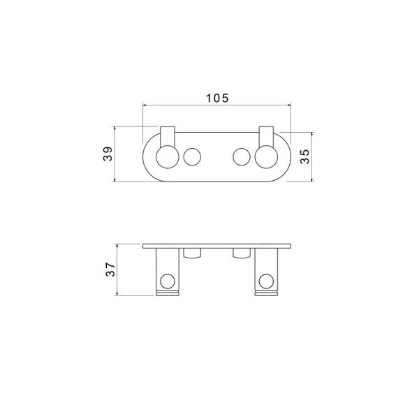 Крючок для ванной Акватек Европа хром - фото 3