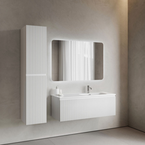Тумба под раковину подвесная Sancos Snob R 1.0 120 см правая bianco, белая - фото 7