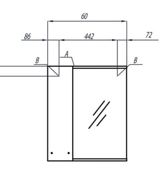 Зеркальный шкаф с подсветкой Акватон Ронда 60 см дуб сомерсет - фото 2