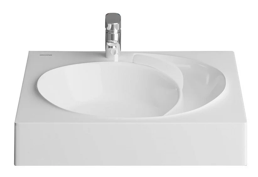 Раковина над стиральной машиной Grossman Neo 60 см белая - фото 1