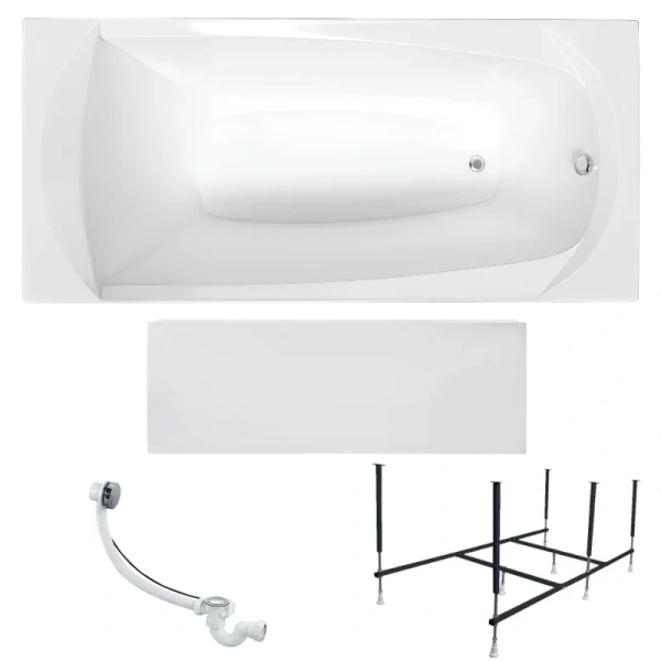 Ванна акриловая 1MarKa Elegance 01эл16570кп, 165 x 70 см, цвет белый, прямоугольные - фото 5