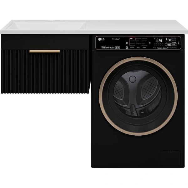 Тумба под раковину подвесная Brevita Enfida 60 см черная - фото 4