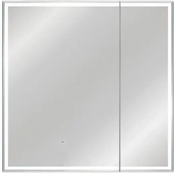 Зеркальный шкаф с подсветкой Style Line Квартет 80 см белый - фото 1