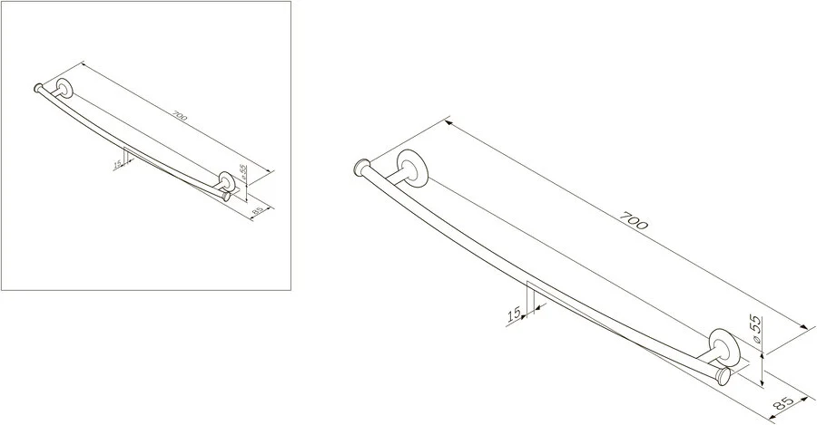 Вешалка для полотенец AM.PM Like 60 см - фото 2