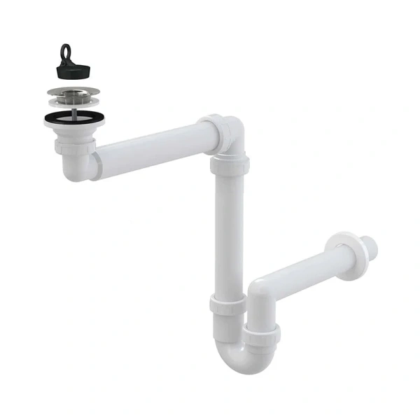 Сифон для раковины Акватон пристенный - фото 1