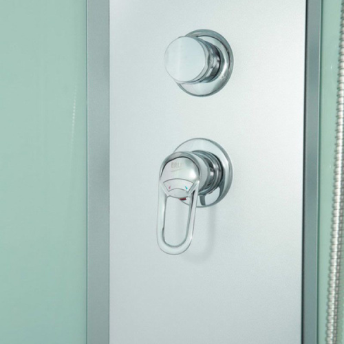 Душевая кабина, задняя стенка белая, стекло матовое, Erlit Comfort - фото 2