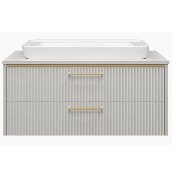 Тумба под раковину подвесная Brevita Elche 100 см с 2 ящиками - фото 1