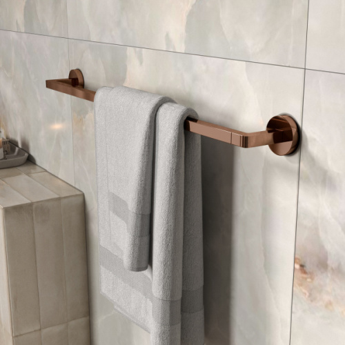 Полотенцедержатель WasserKRAFT Asphe розовое золото, металлические - фото 4