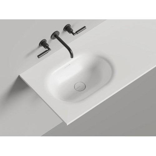 Раковина Salini Onda Flow Oval 200 см белый матовый - фото 4