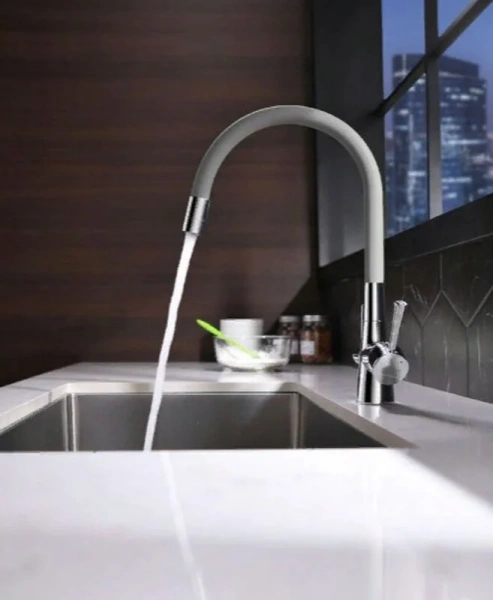 Смеситель для кухни Lemark Ursus хром/серый, современные, hi-tech - фото 3