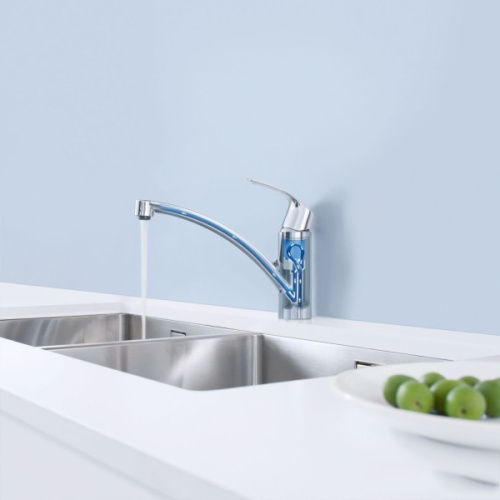 Смеситель для кухни с ограничением расхода воды Grohe Eurosmart, высокие, недорогие, округлая форма - фото 5