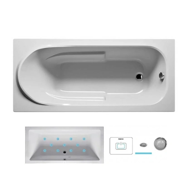 Ванна гидромассажная Riho Columbia 160 x 75 см, AIR - фото 2