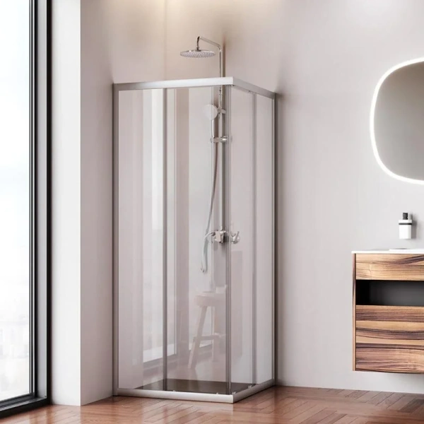 Душевой уголок Am.Pm Sunny 80x80 см хром матовый - фото 3