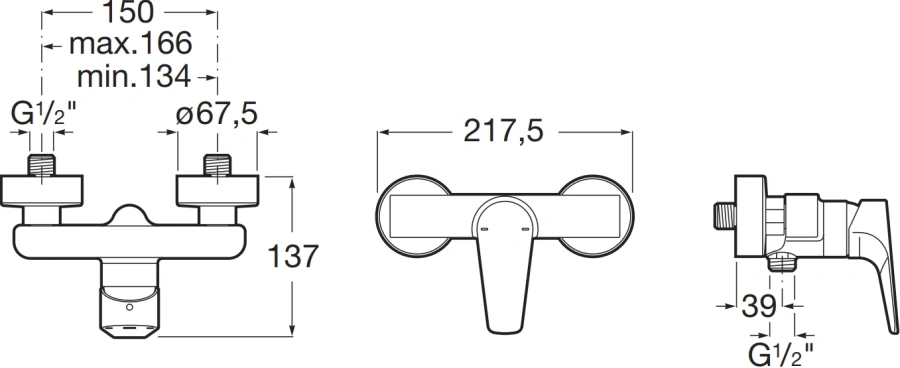 Смеситель для душа Roca Atlas однорычажный - фото 3