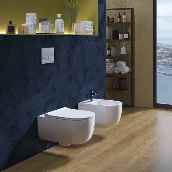 Унитаз подвесной BERGES Ego сиденье дюропласт, современные, hi-tech, круглые - фото 5