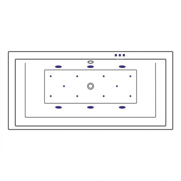 Ванна гидромассажная Excellent Crown Grand Relax 190 x 90 см, белый/золото, WAEX.CRG19.RELAX.GL - фото 3