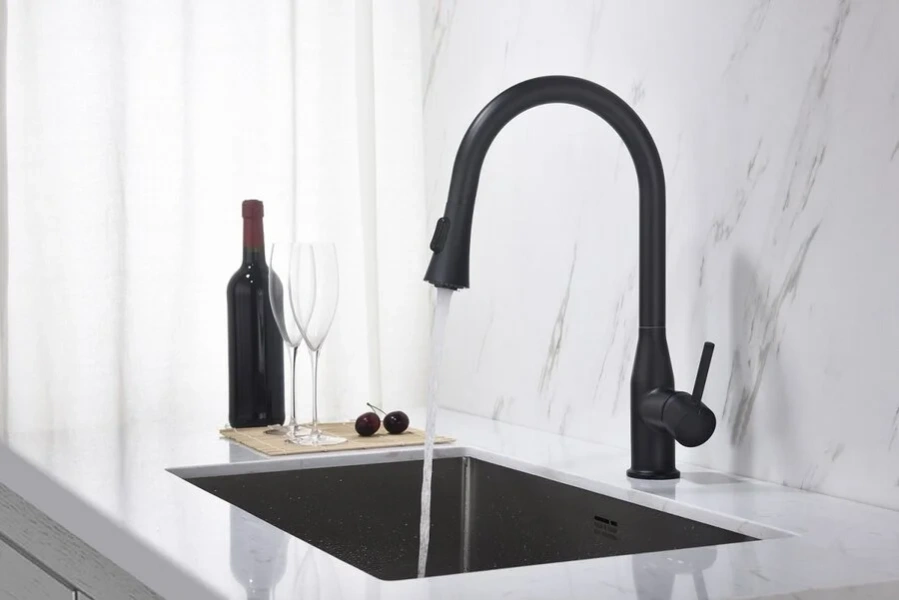 Смеситель для кухни черный Timo Saona 2336/03FL, современные, hi-tech - фото 3