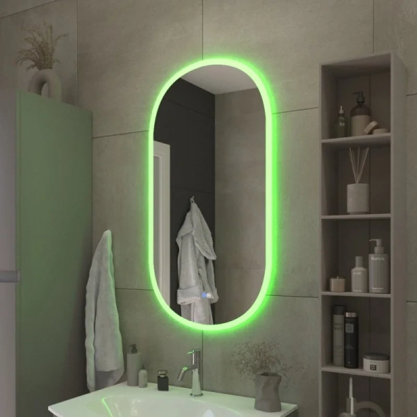 Зеркало с подсветкой Cezares 50 см с сенсорным выключателем, 50 см - фото 5