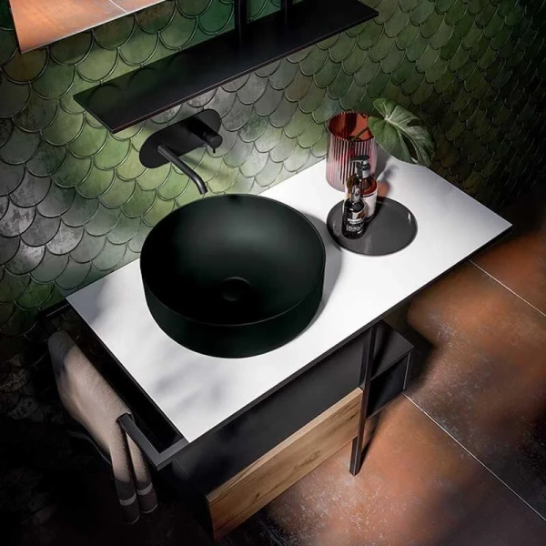 Раковина Kerasan Nolita 40 см черный матовый - фото 3