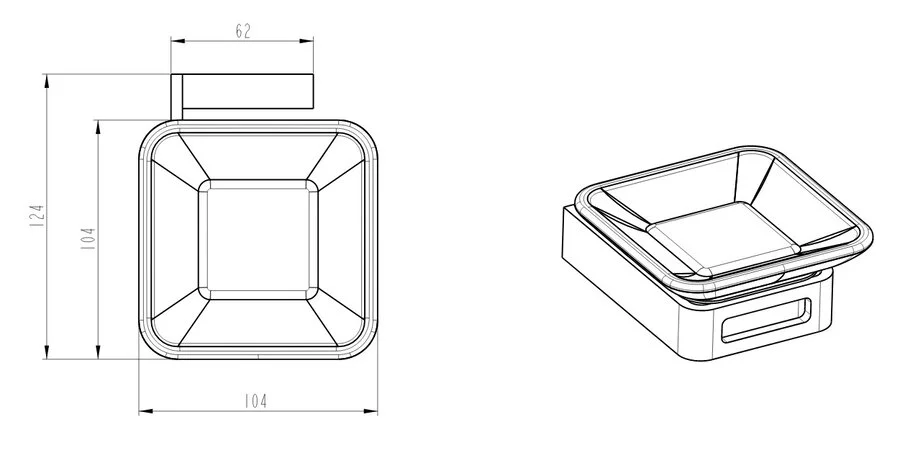 Мыльница Boheme Q Gun Metall, современные, hi-tech - фото 2