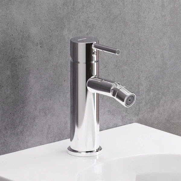 Смеситель для биде Damixa Scandinavian Pure 360240 однорычажный, из латуни, недорогие, округлая форма, с донным клапаном - фото 5