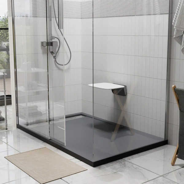 Душевой поддон WasserKRAFT Wiese 120x80 см серый матовый - фото 3