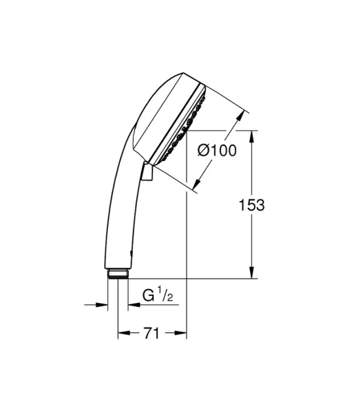 Лейка для душа Grohe New Tempesta Cosmopolitan 100 хром - фото 2