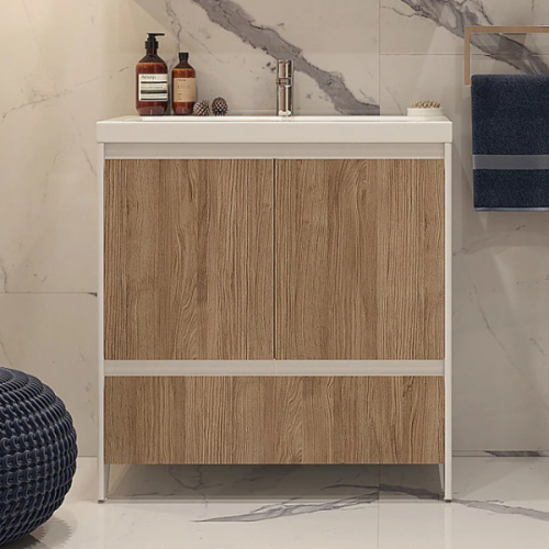 Тумба под раковину напольная Velvex Klaufs 80 см белая/шатане, по запросу - фото 2