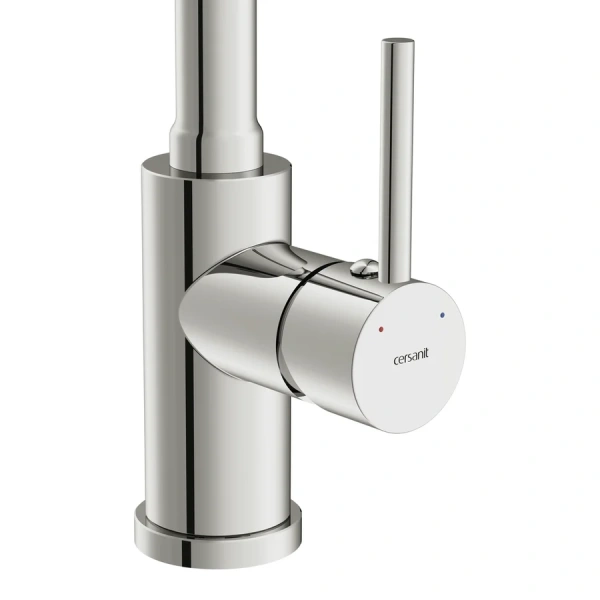 Смеситель для кухни Cersanit Melar хром/черный, с поворотным изливом, с коротким изливом, с гибким изливом - фото 7