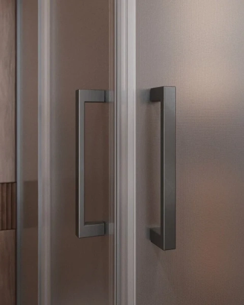 Душевой уголок Cezares Molveno 110х110 стекло рифленое профиль оружейная сталь, стеклянные, угловые, без поддона - фото 5