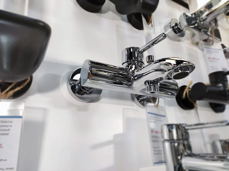 Смеситель для ванны Kludi Bozz хром, настенные - фото 6