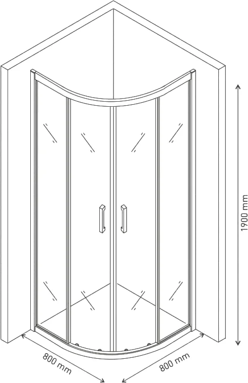 Душевой уголок BERGES Solo 80x80 см стекло прозрачное - фото 3
