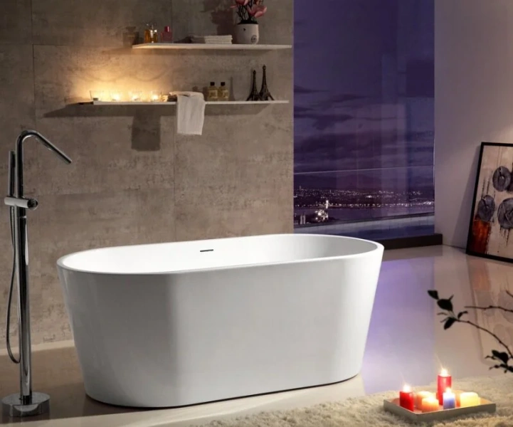 Акриловая ванна Abber 130х70 см белая, современныe, hi-tech - фото 3