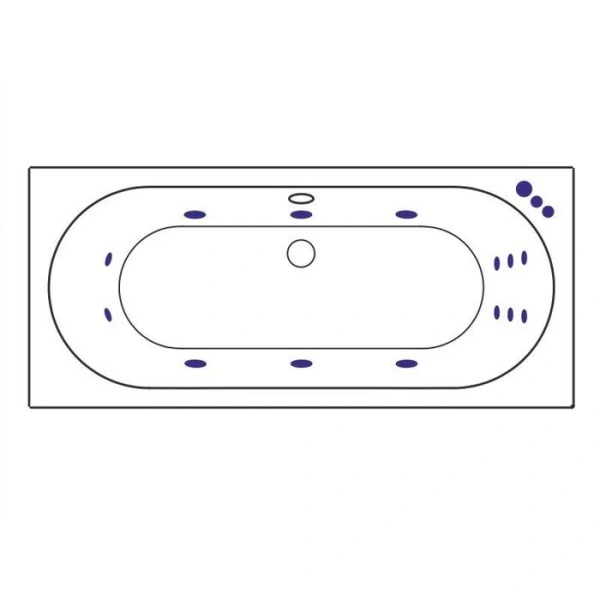 Ванна гидромассажная Excellent Oceana Smart 180 x 80 см, белый/золото, WAEX.OCE18.SMART.GL - фото 3