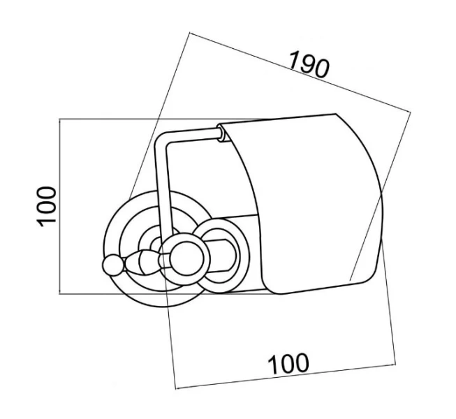 Бумагодержатель Boheme Brillante хром, классические, ретро, с кристаллами swarovski - фото 2