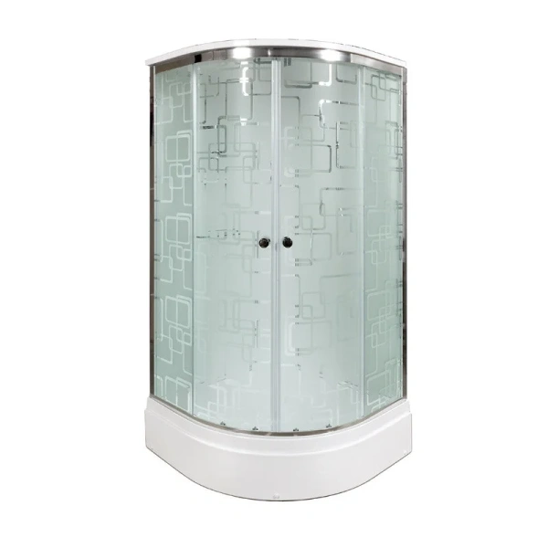 Душевая кабина Deto EM 100x100 см с освещением, со средним поддоном - фото 3