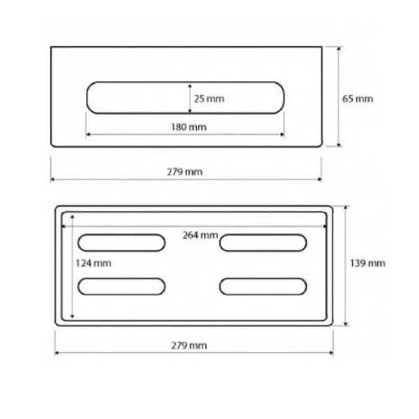Полочка для ванной Bemeta Cytro прямоугольная - фото 2