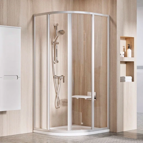 Душевой уголок Ravak Supernova 90x90 см профиль сатин, стекло прозрачное - фото 1