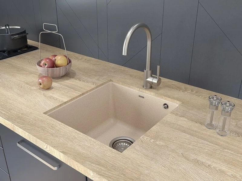 Смеситель для кухни Paulmark Holstein никель, современные, hi-tech - фото 3