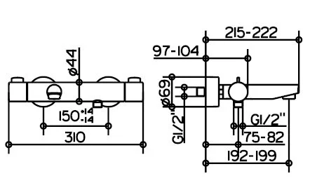Смеситель для ванны Keuco Plan Blue 53920 - фото 2