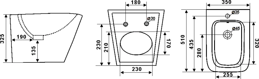Биде подвесное Timo Soli черное матовое - фото 2