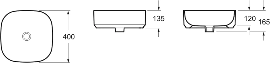 Раковина Lavinia Boho Bathroom Sink 40 см квадратная, из санфарфора - фото 7