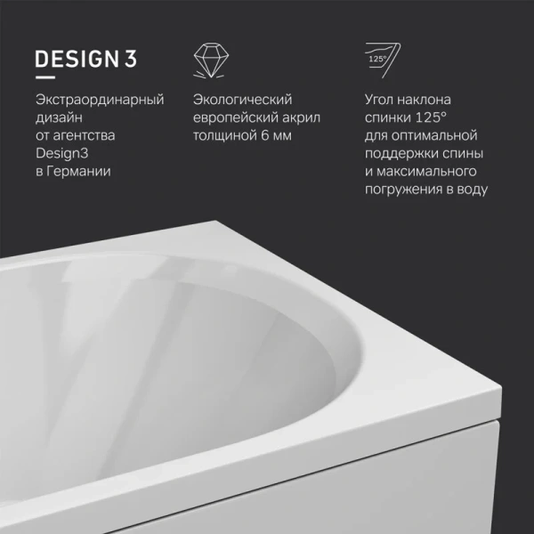 Ванна акриловая Am.Pm X-Joy W94A-170-075W-A 170x75 пристенная, приставные - фото 7