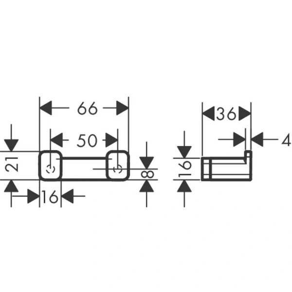 Крючок для ванной Hansgrohe AddStoris хром, современные, hi-tech - фото 2
