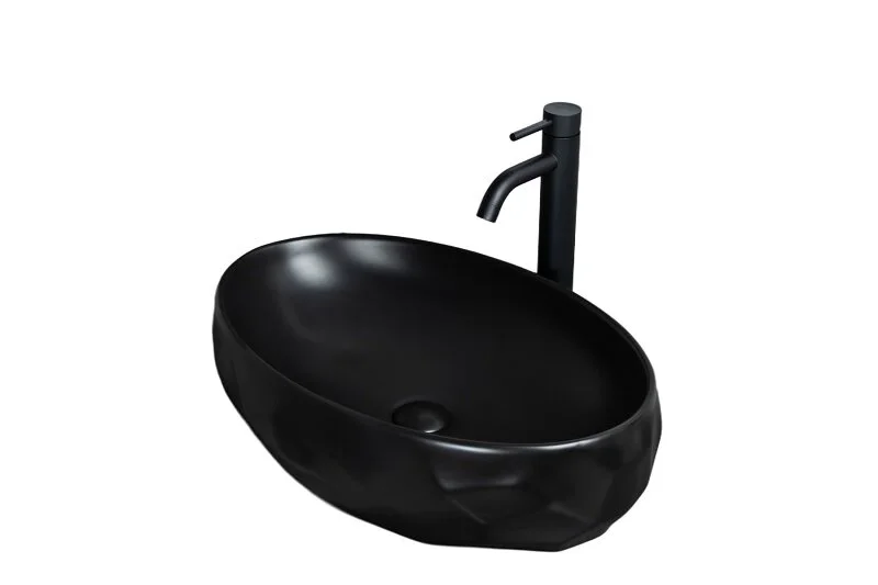 Раковина GID Lago Bm9030wx 61 см черная матовая, в форме чаши, круглой формы - фото 5