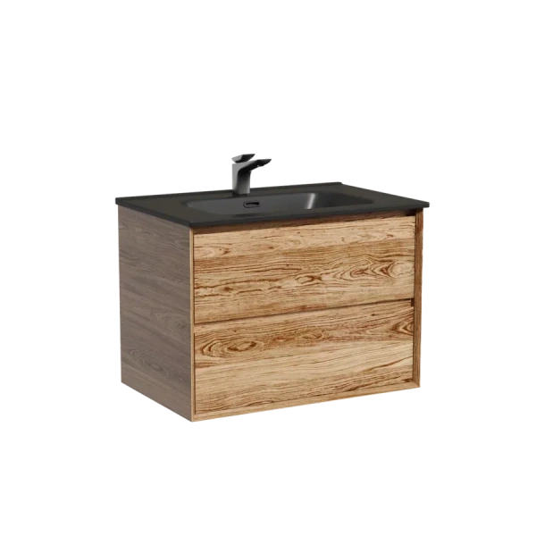 Тумба под раковину подвесная Sancos Marmi 2.0 70 см дуб чарльстон, светло-коричневая - фото 7