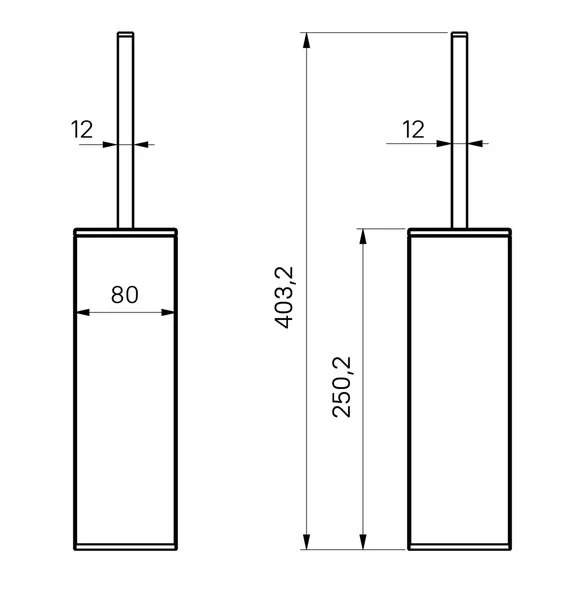 Ершик IDDIS On-X вставка из черного камня, современные, hi-tech - фото 2